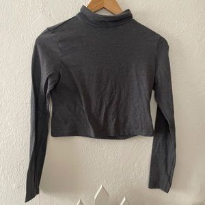 Gray turtle neck